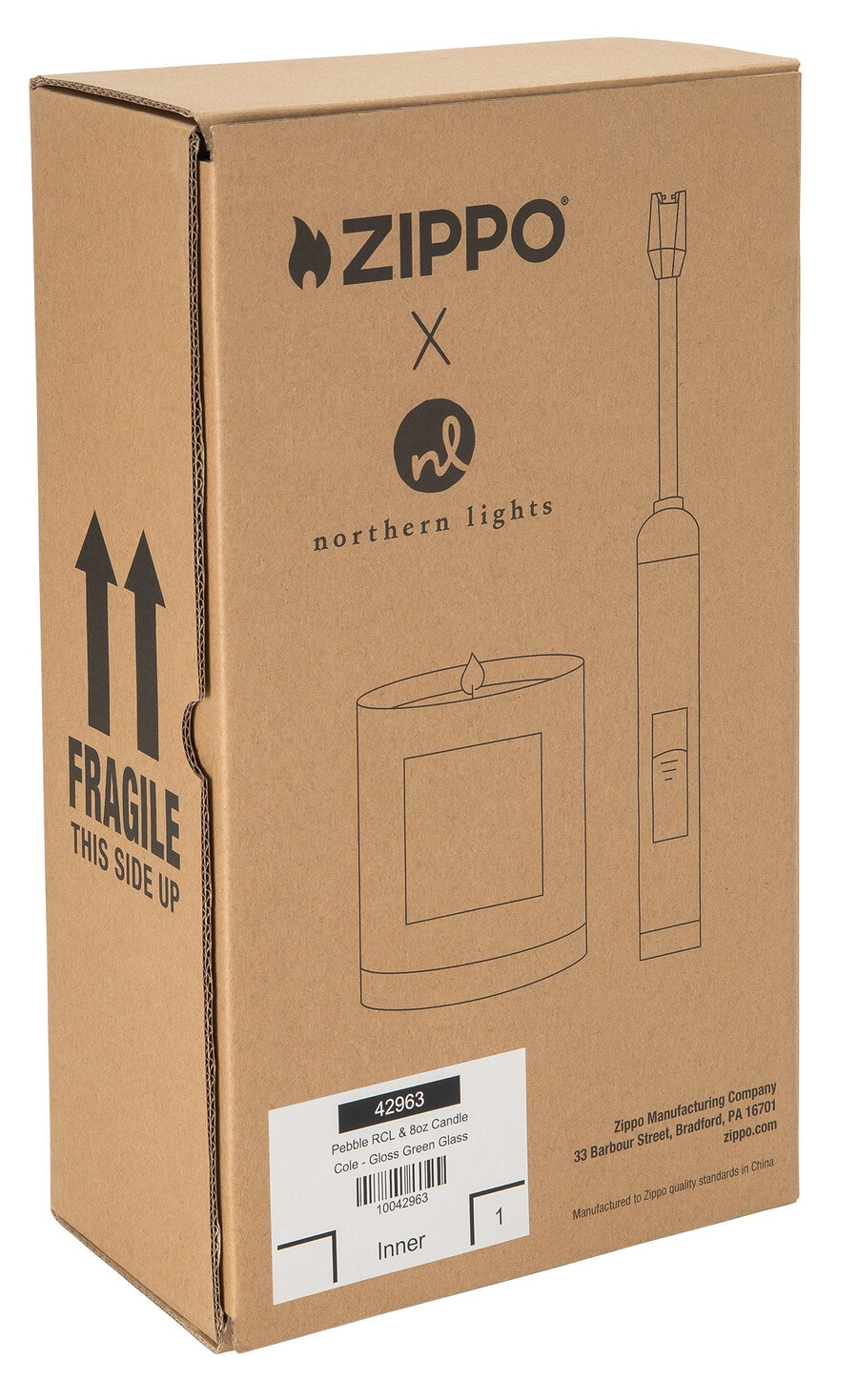 pebble rechargeable candle lighter 8 oz coconut husk candle gift set