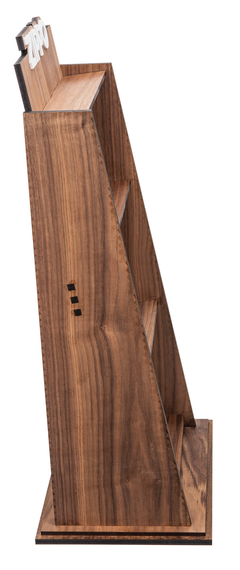 walnut heatbank display