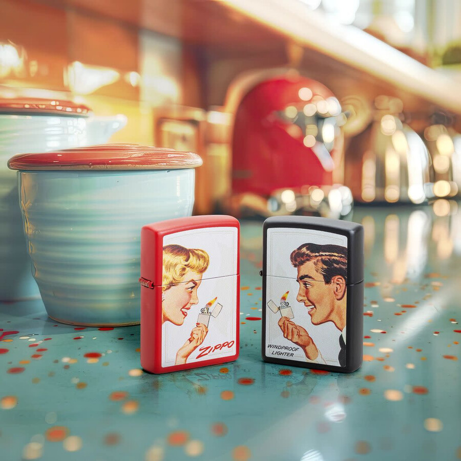 vintage ad lighter set