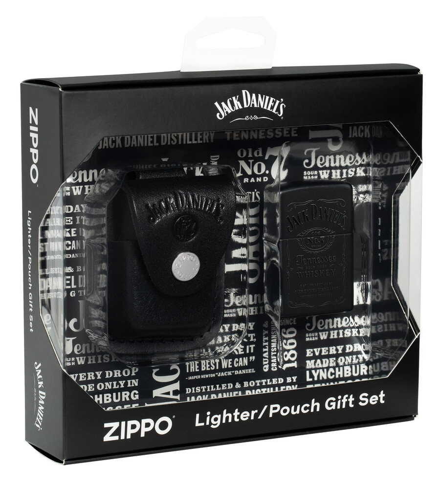 jack daniels lighter and pouch gift set