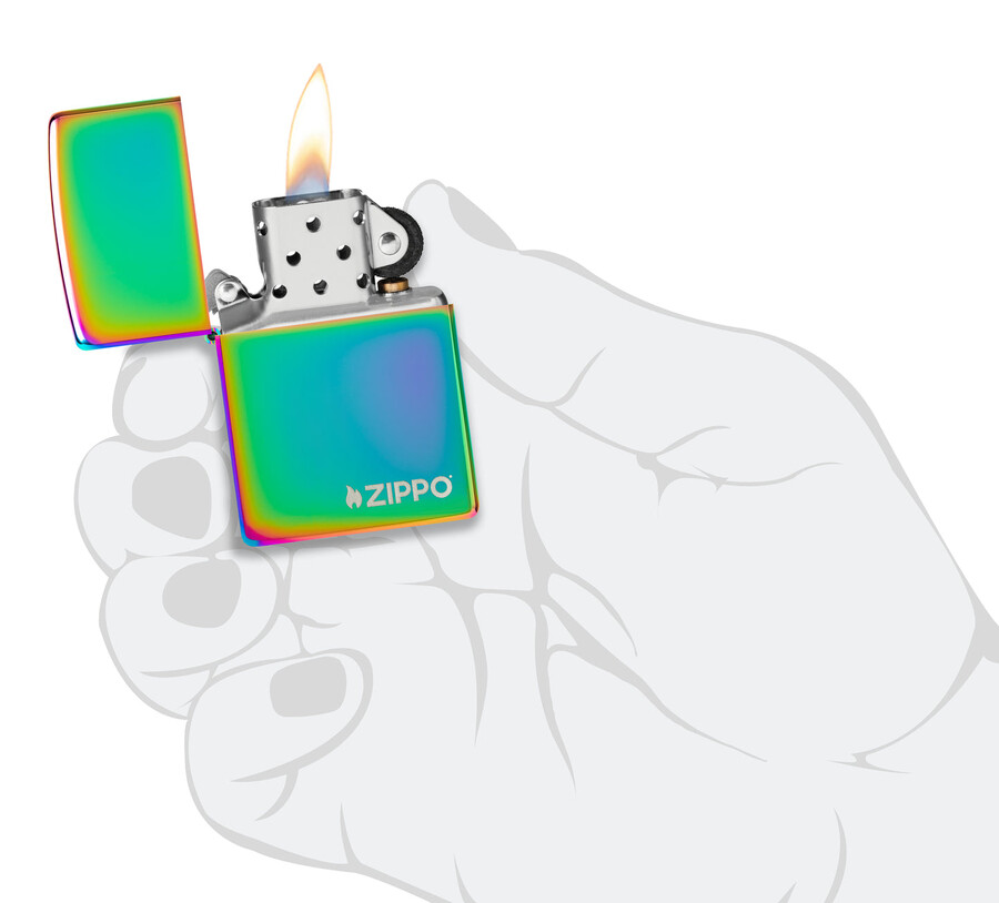 classic multi color zippo logo