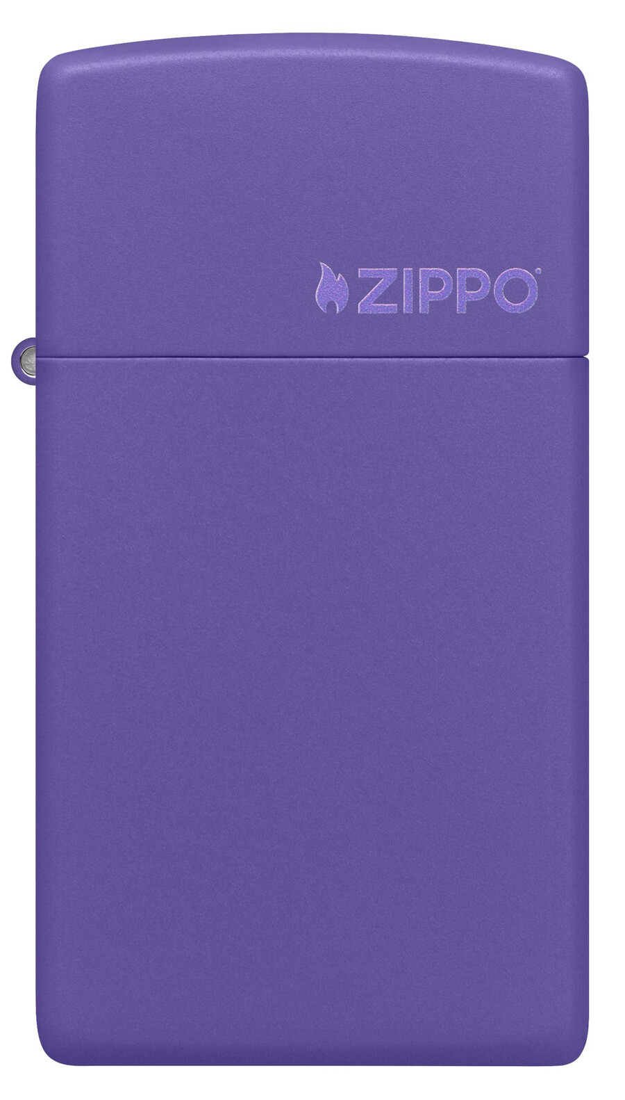 slim purple matte zippo logo