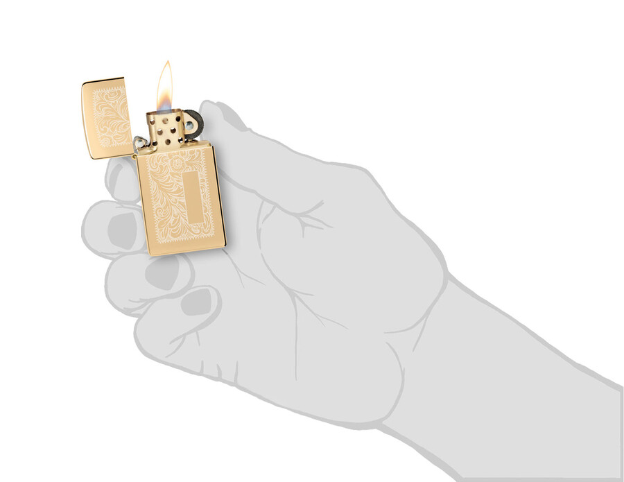 slim brass venetian
