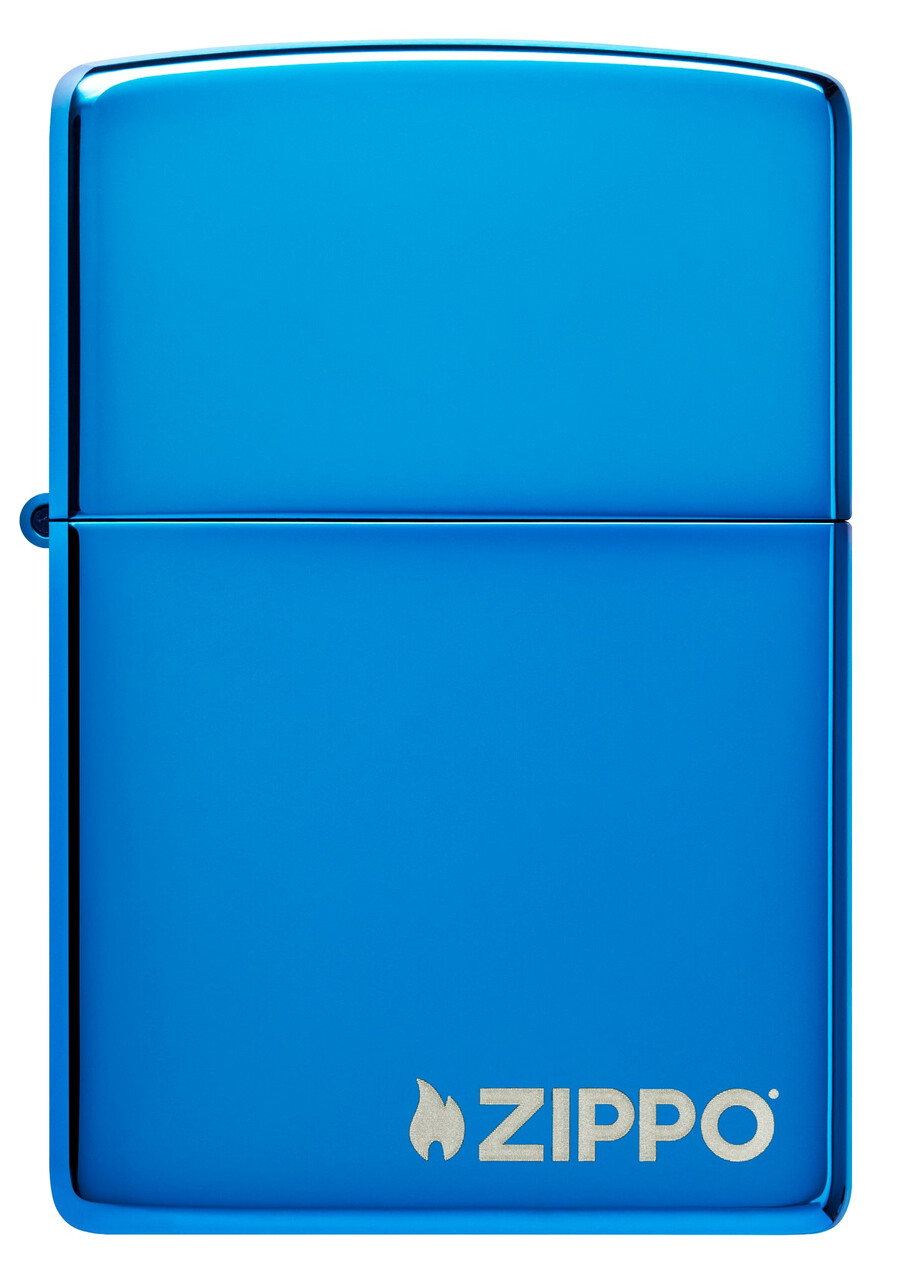 classic high polish blue zippo logo