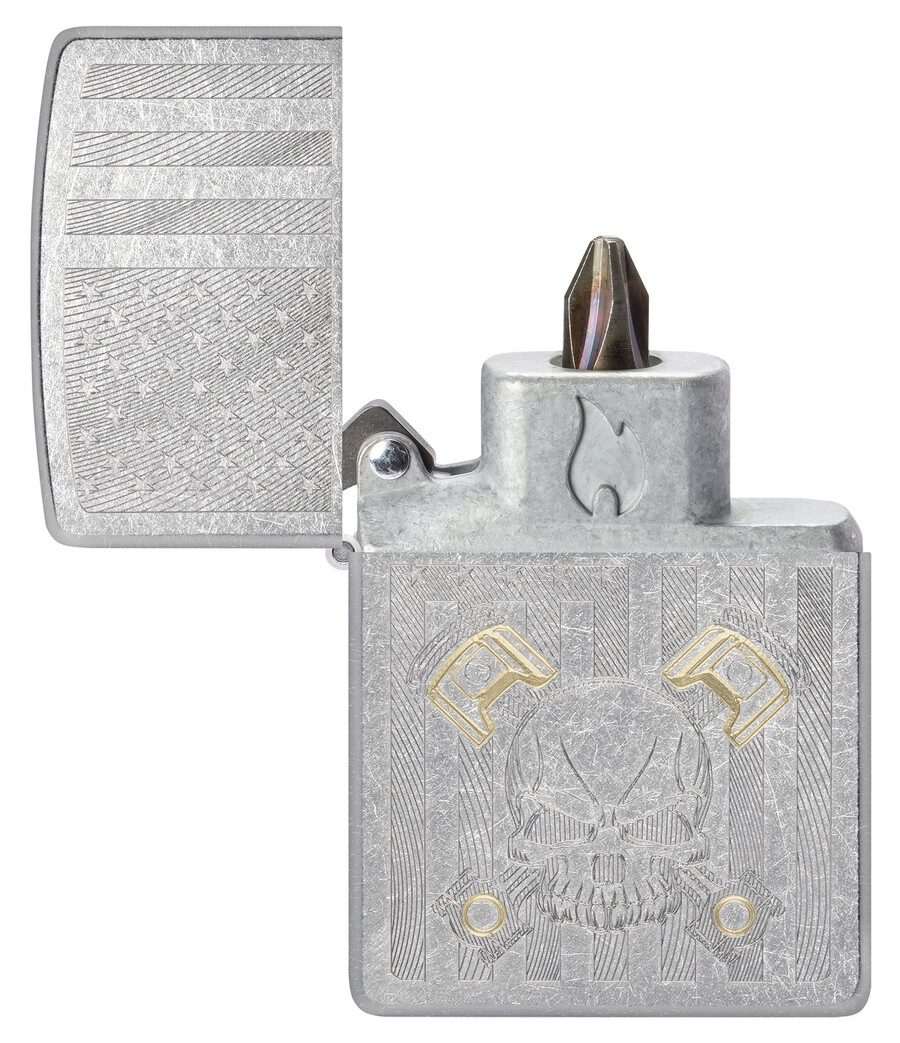 bit safe screwdriver with american skull design