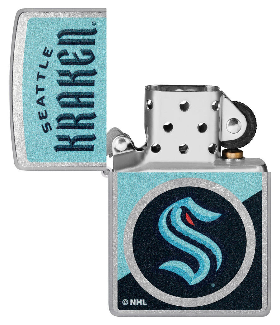 seattle kraken colorblock logo design