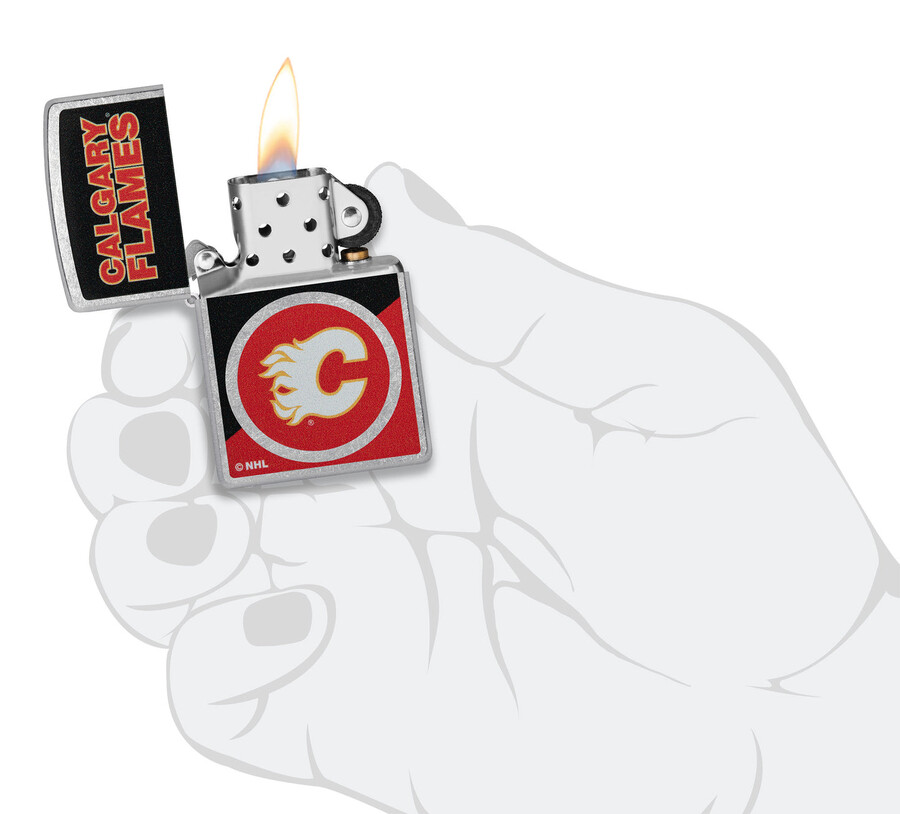 calgary flames colorblock logo design