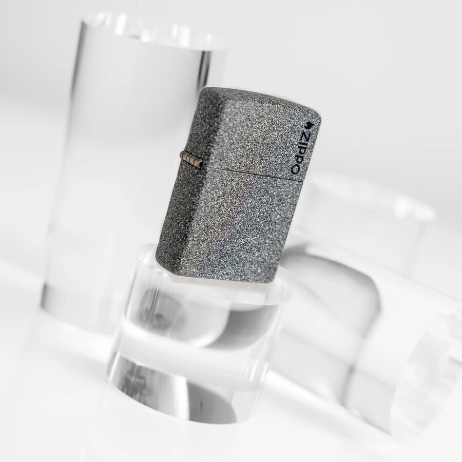 classic iron stone zippo logo