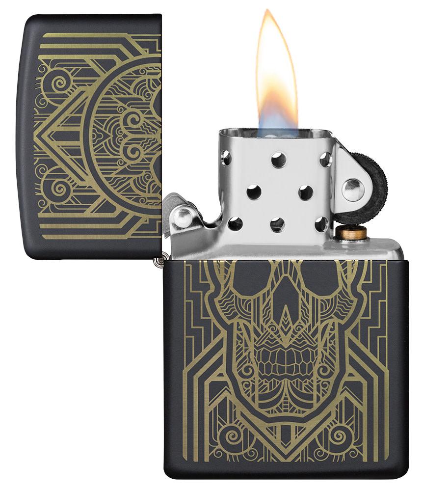 art deco skull