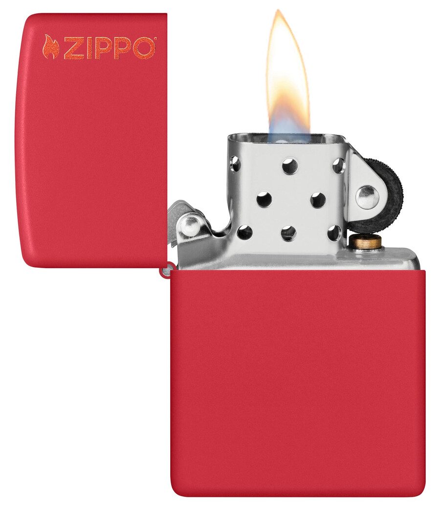 classic red matte zippo logo