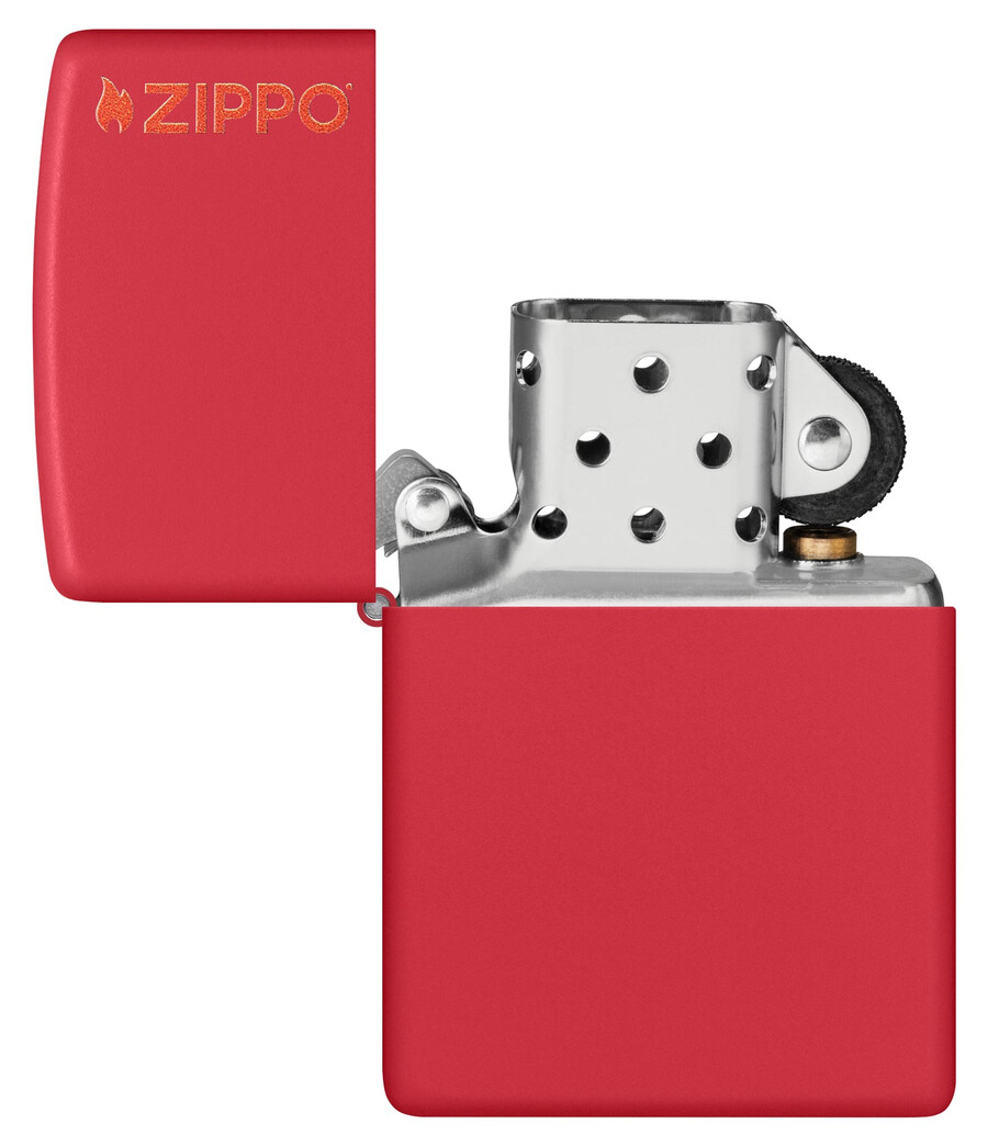 classic red matte zippo logo