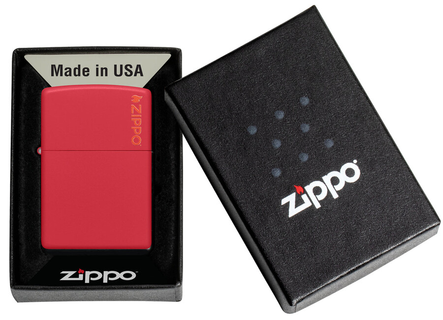 classic red matte zippo logo