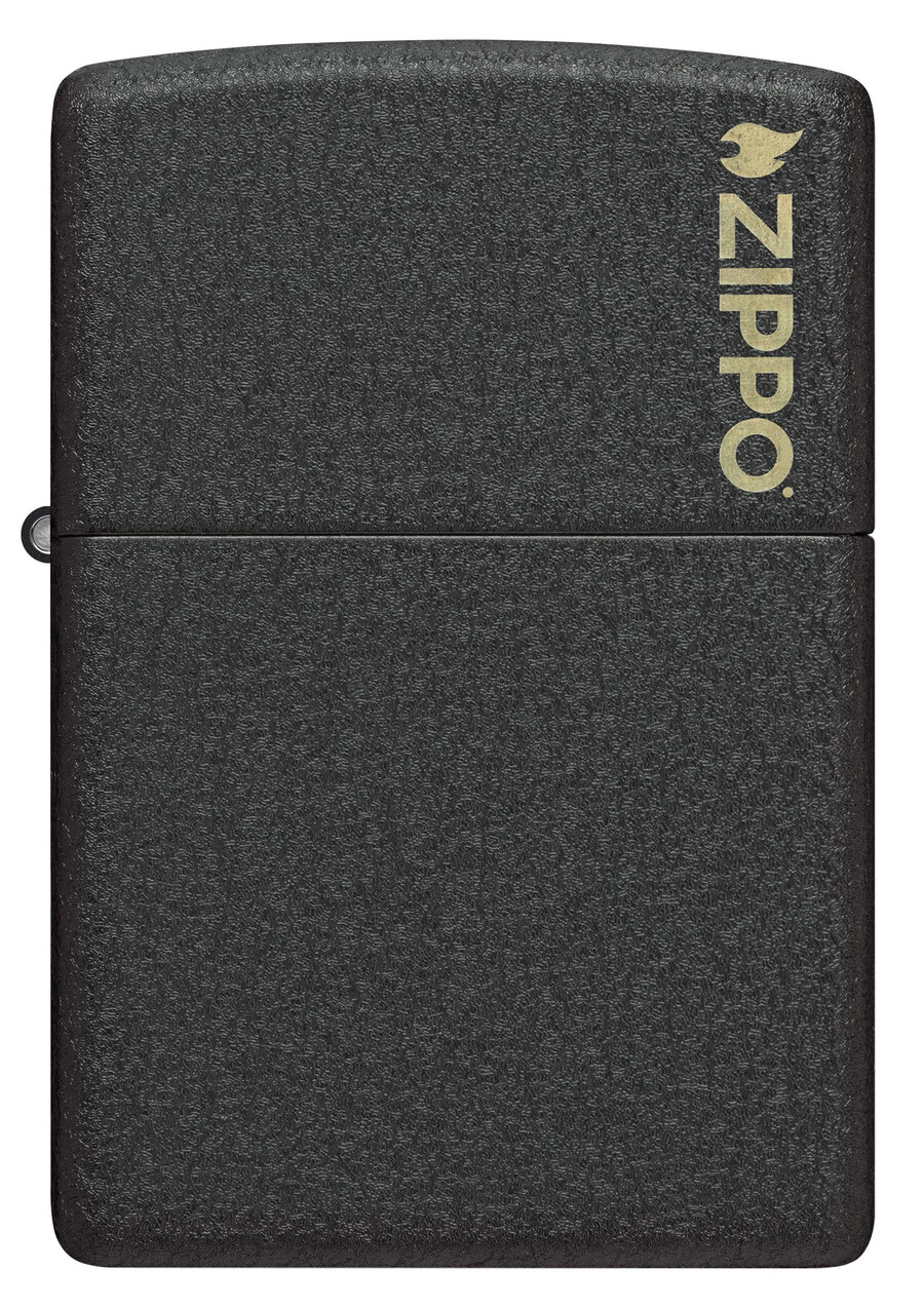 classic black crackle zippo logo