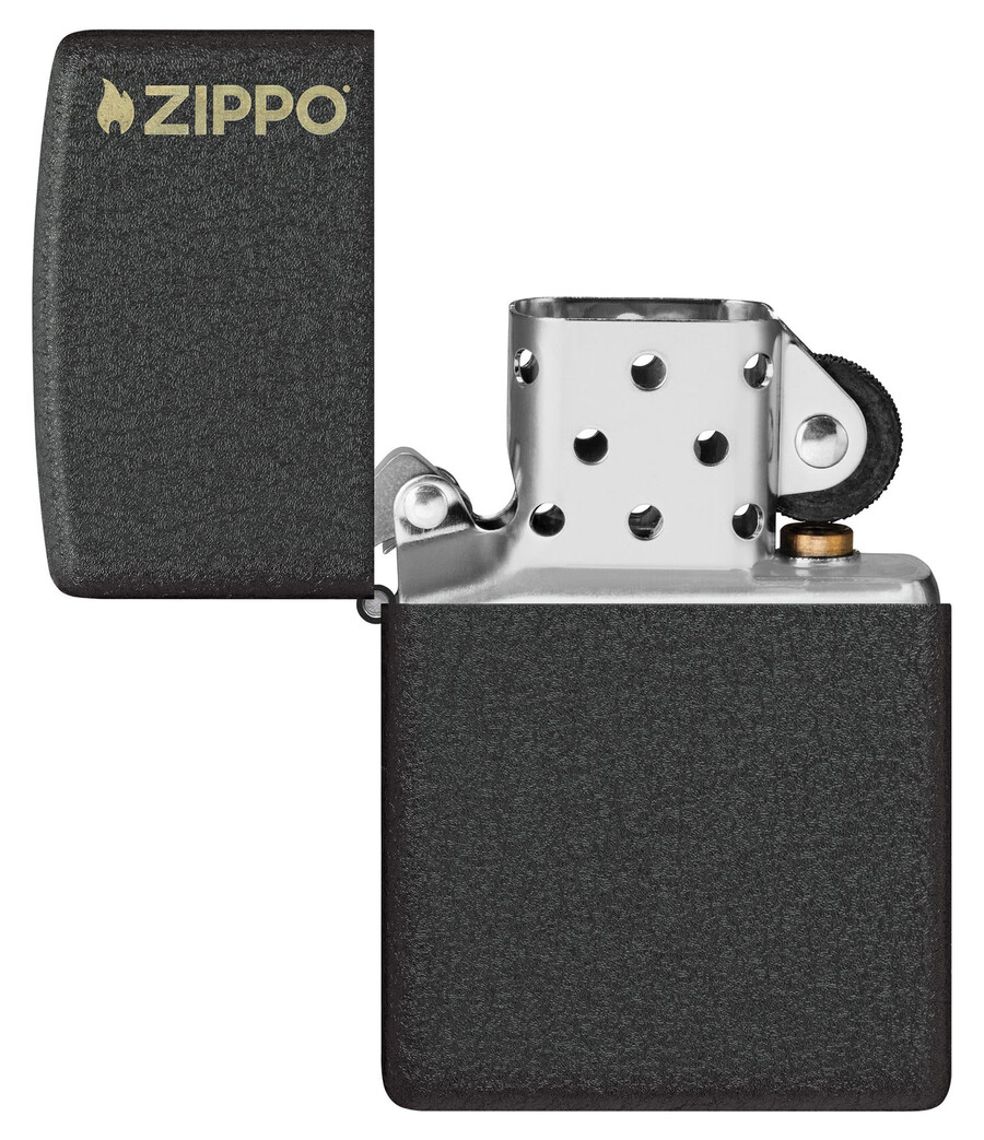 classic black crackle zippo logo