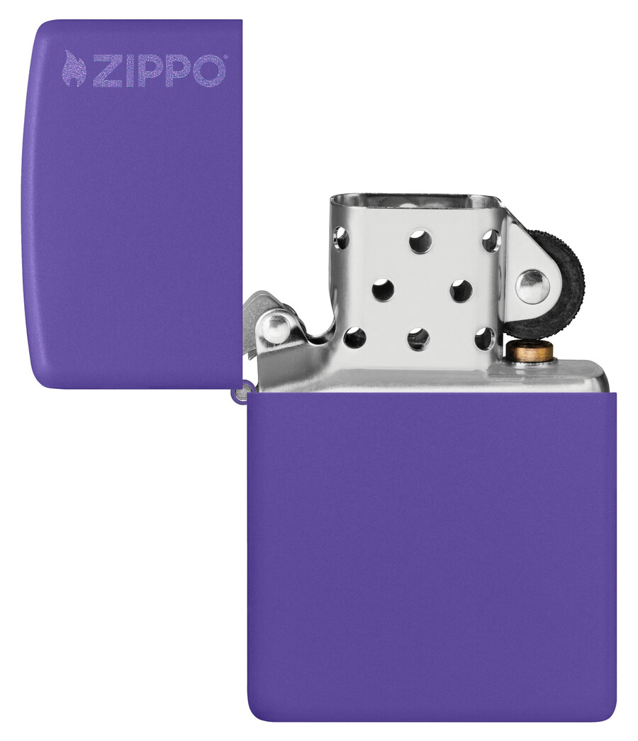 classic purple matte zippo logo