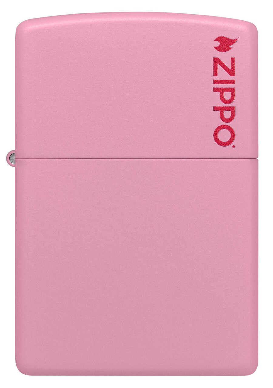 classic pink matte zippo logo