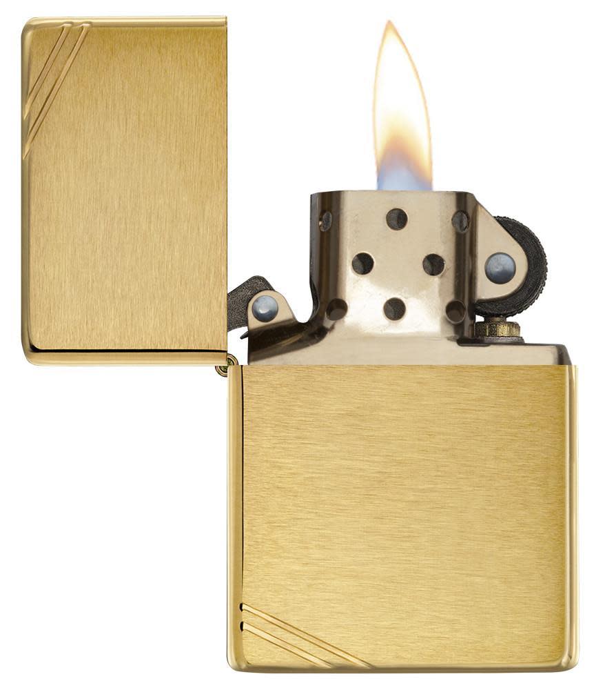 brushed brass vintage with slashes