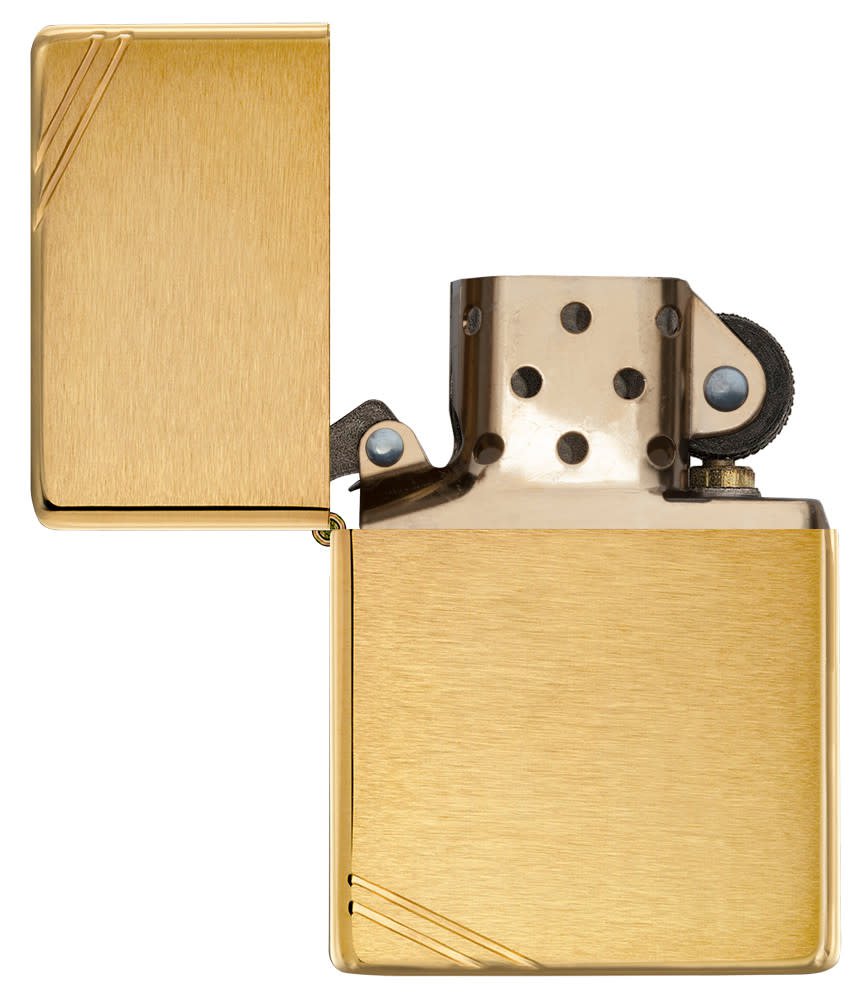 brushed brass vintage with slashes