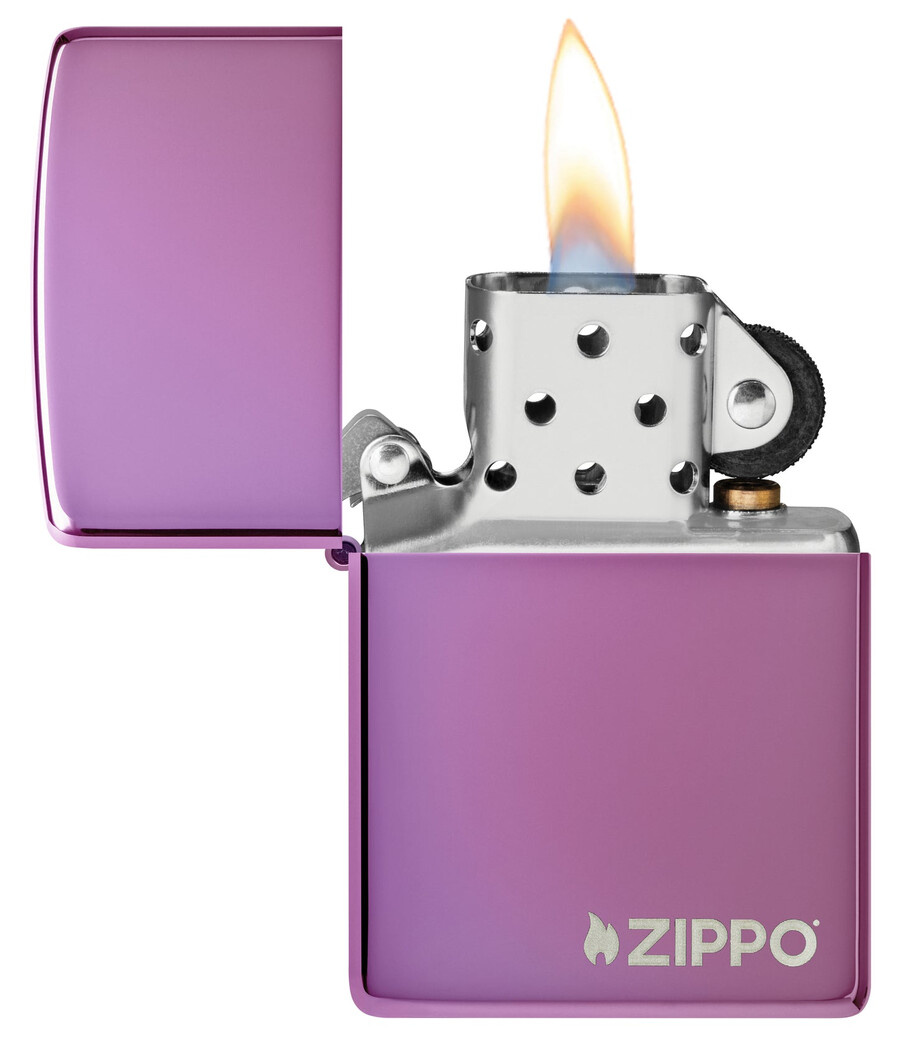 classic high polish purple zippo logo
