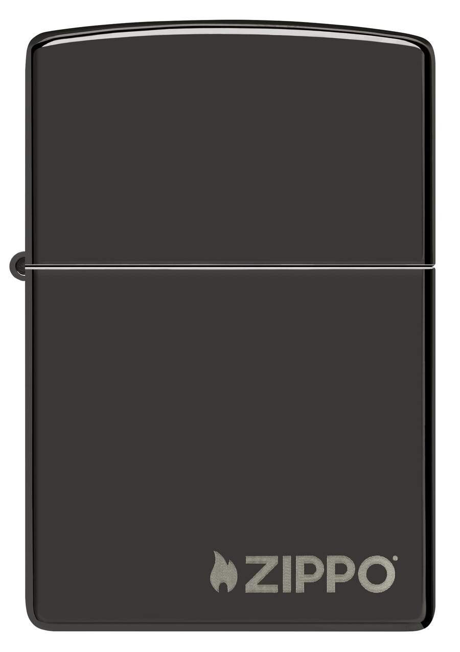 classic high polish black zippo logo