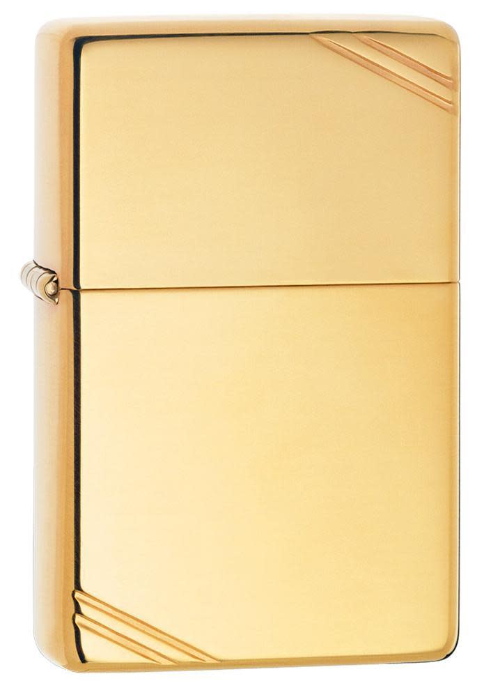 high polish brass vintage with slashes
