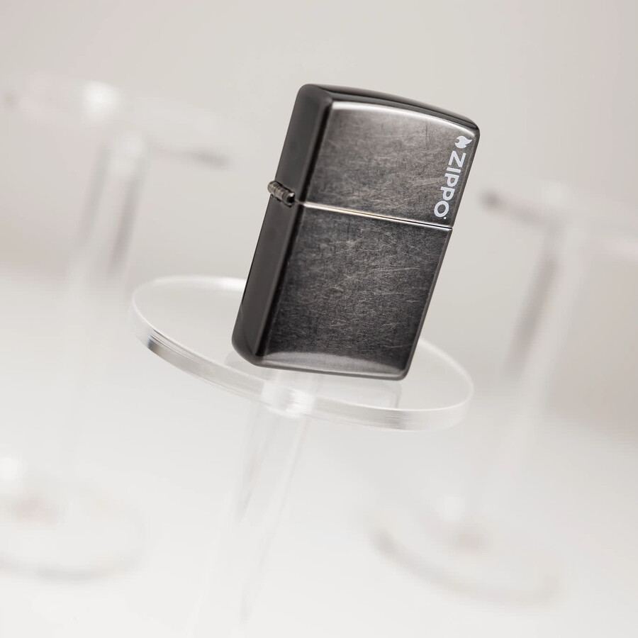 classic grey zippo logo