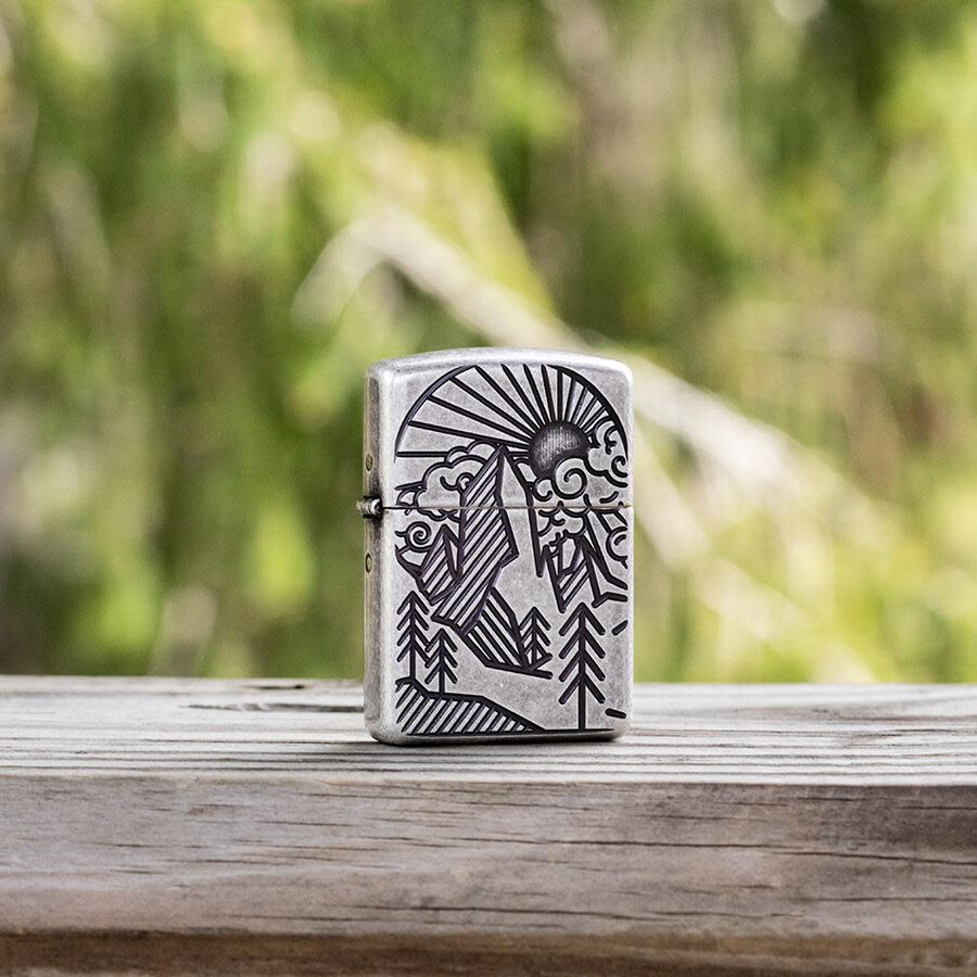armor antique silver mountain design