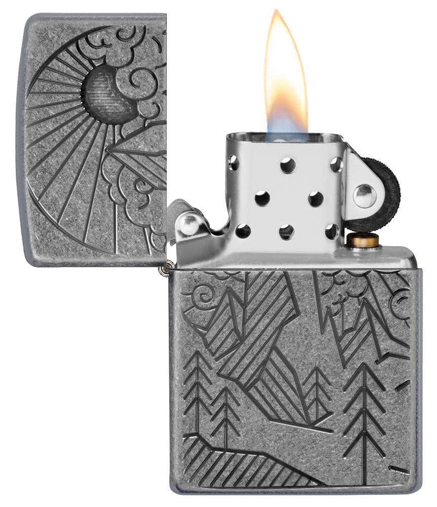 armor antique silver mountain design