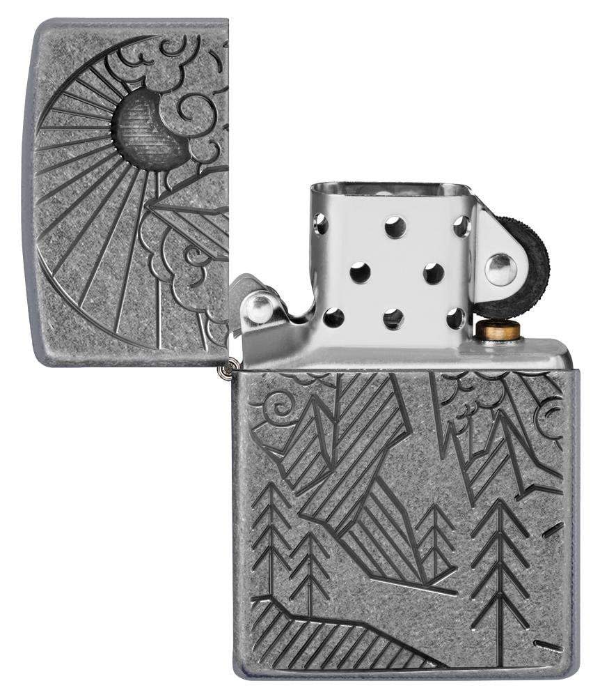 armor antique silver mountain design