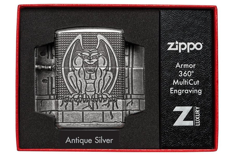 armor antique silver gargoyle