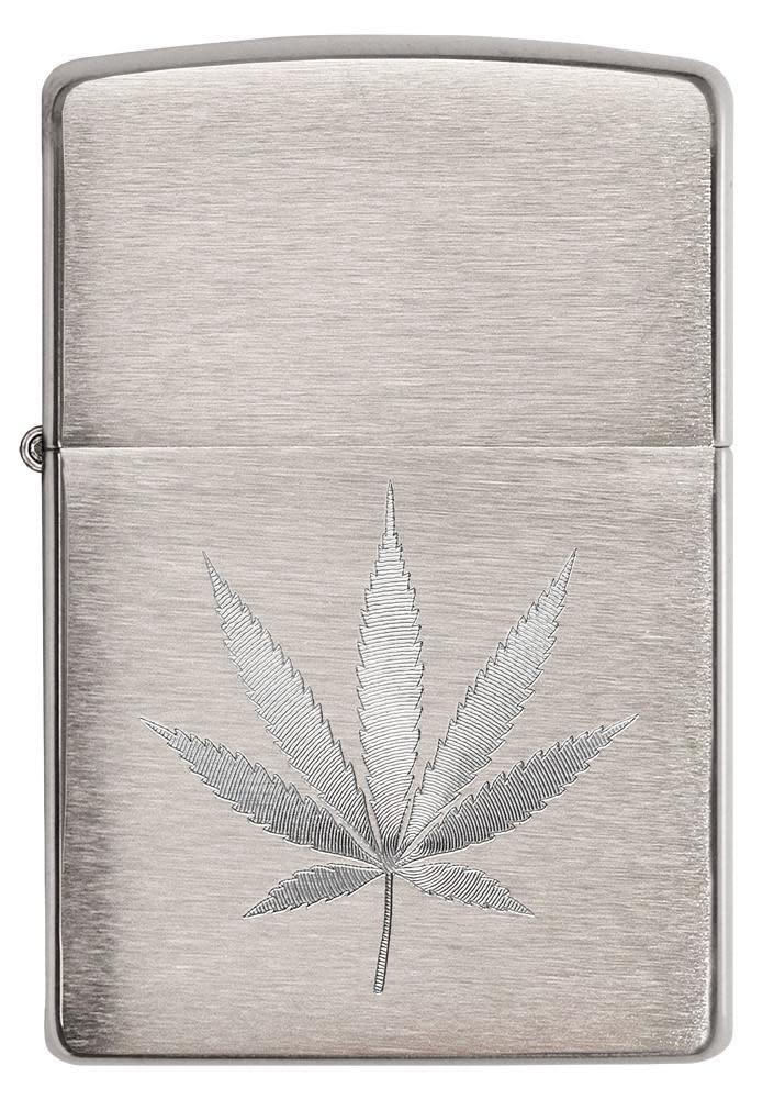 chrome marijuana leaf design