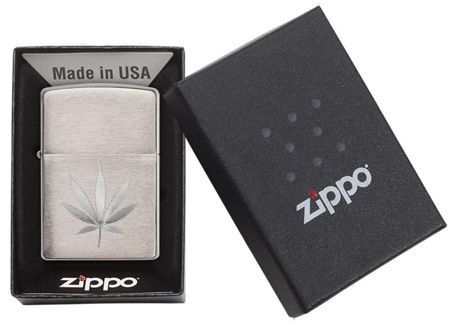 chrome marijuana leaf design