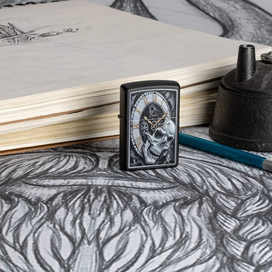 skull clock design