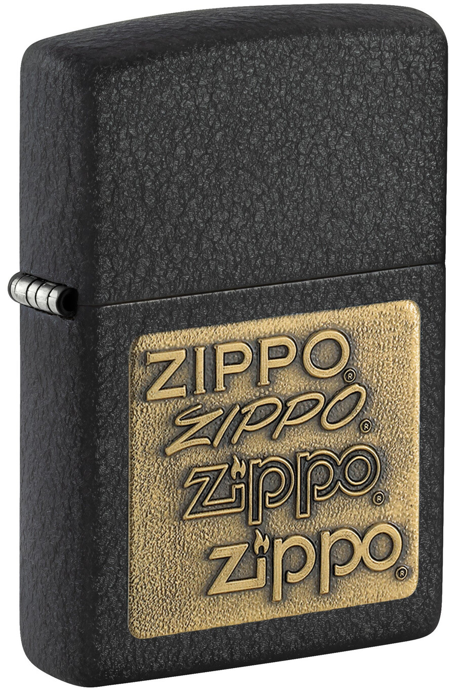 black crackle gold zippo logo