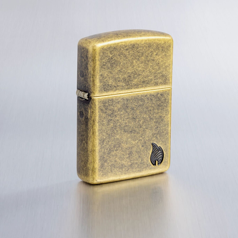 armor antique brass flame design