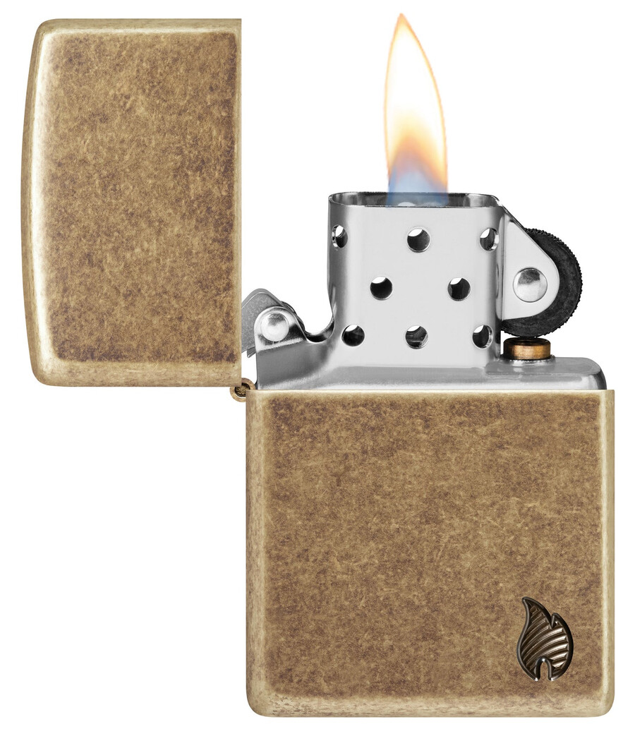 armor antique brass flame design