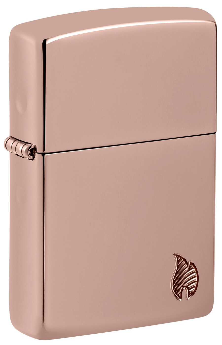 armor high polish rose gold flame design