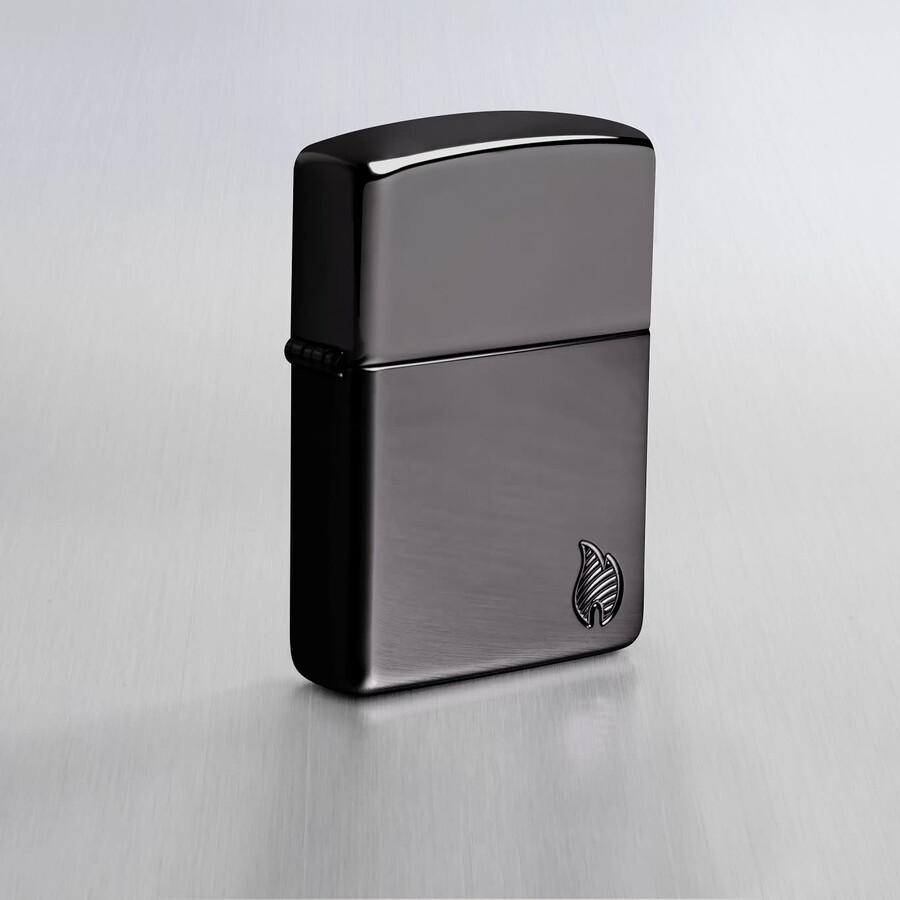 armor high polish black flame design