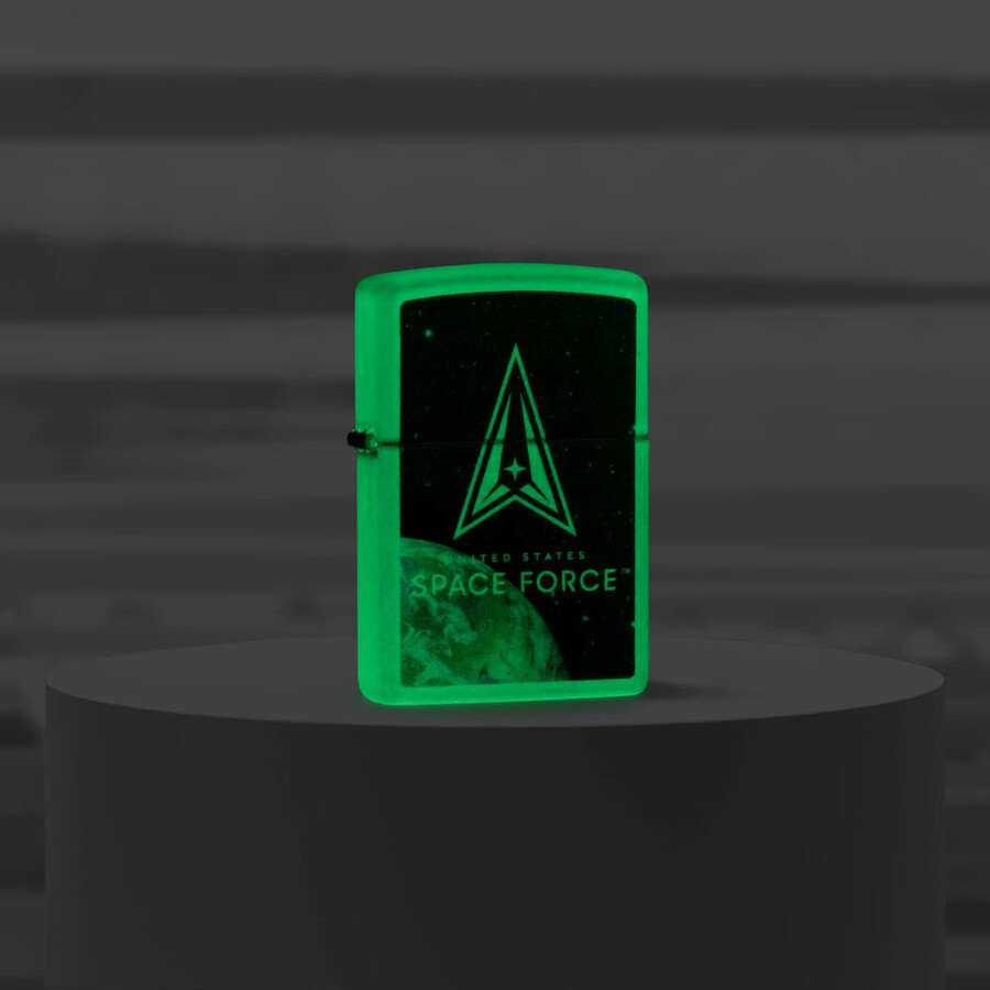 u.s. space force glowing logo design