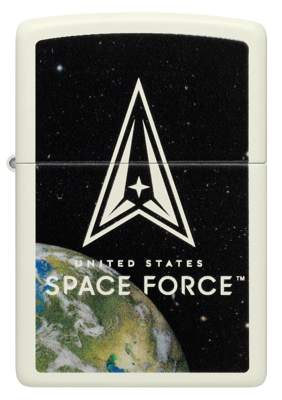 u.s. space force glowing logo design