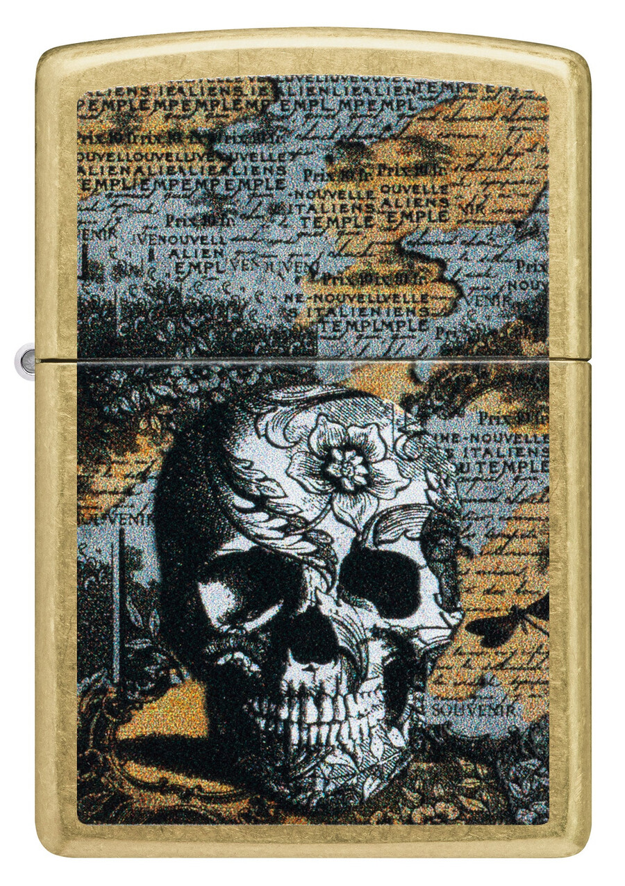 floral skull design