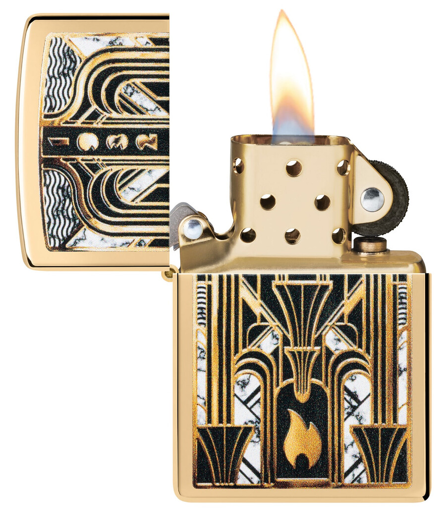 art deco flame design