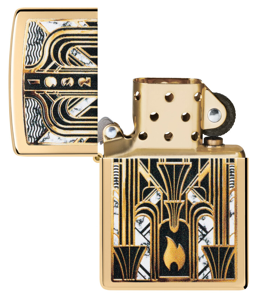 art deco flame design