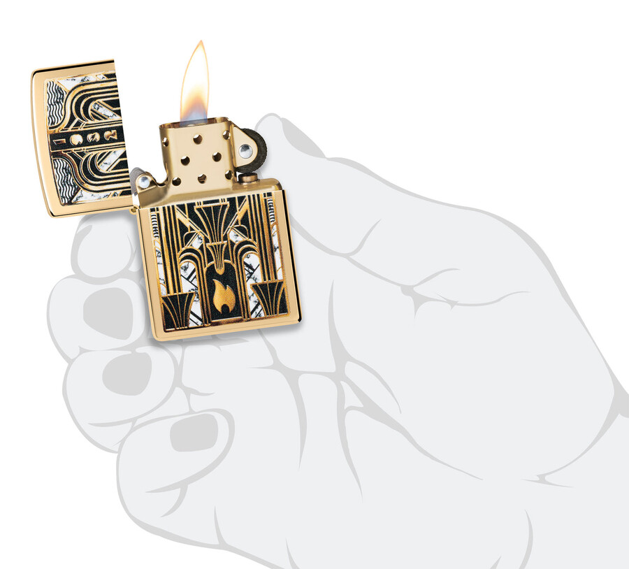 art deco flame design