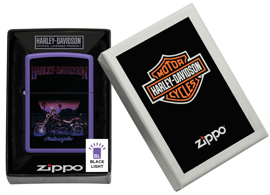 harley-davidson black light motorcycle design
