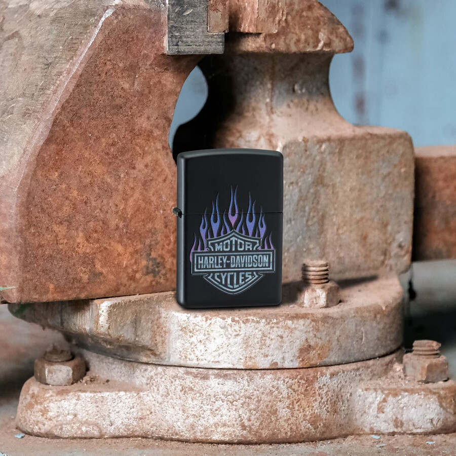 harley-davidson purple flames design