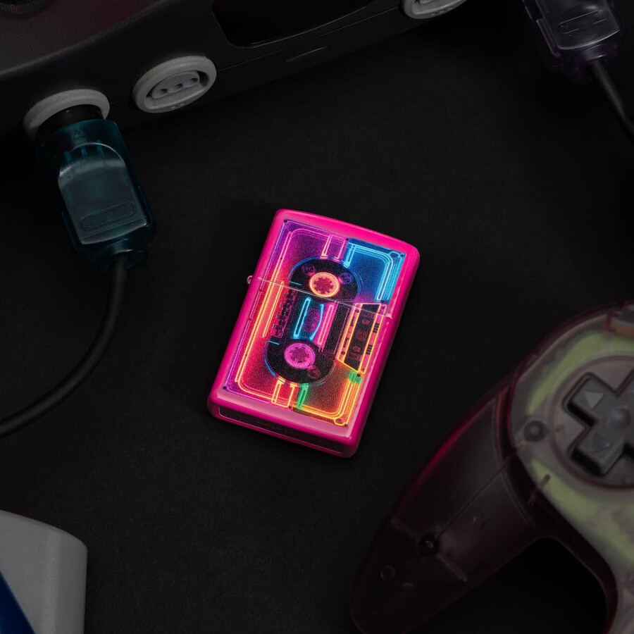 neon cassette design