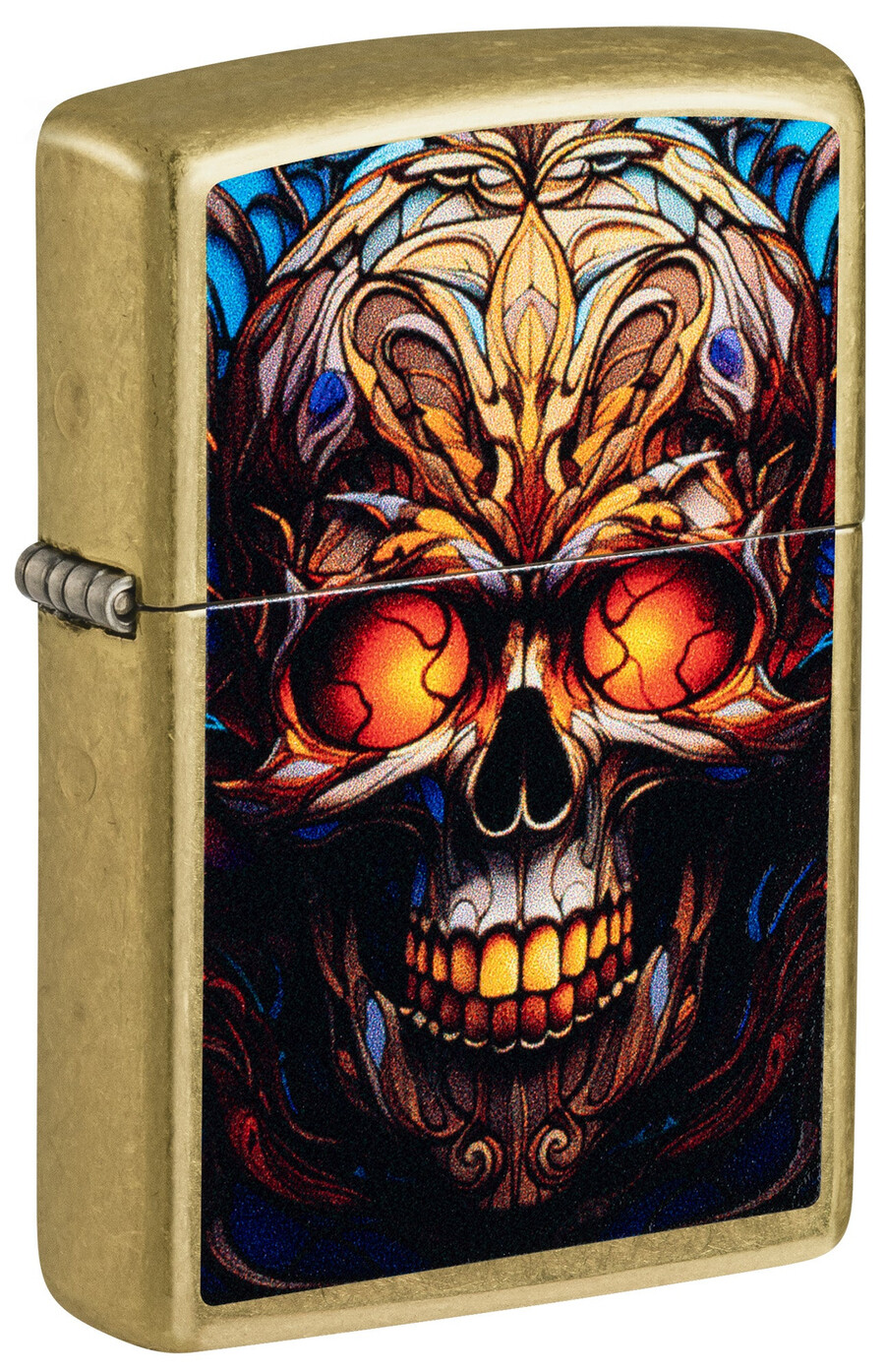 stained glass skull design