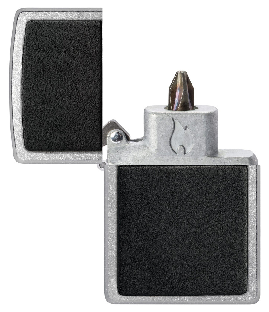 black leather emblem
