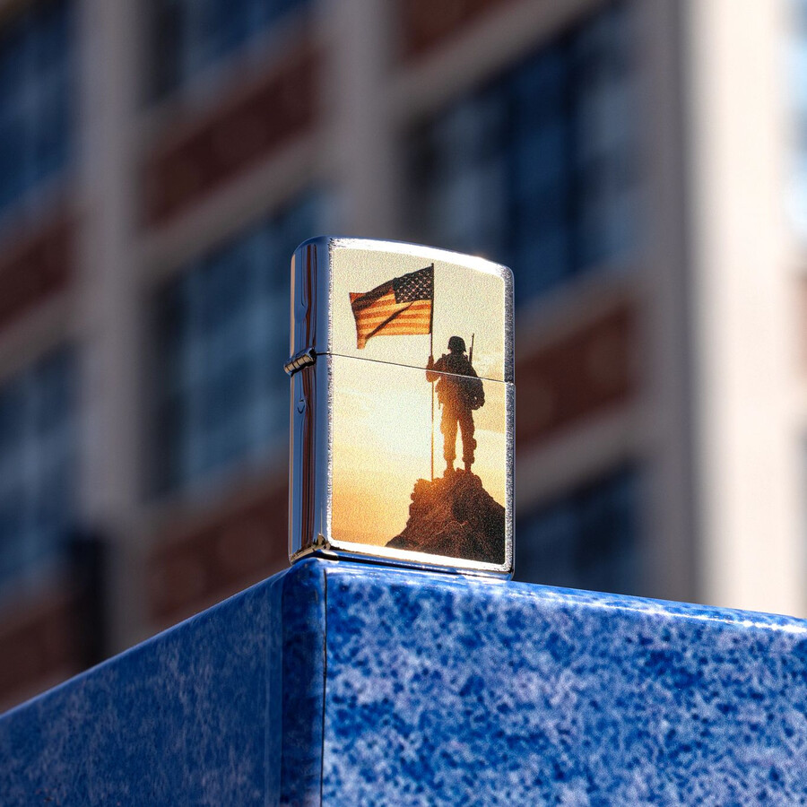 soldier and flag design
